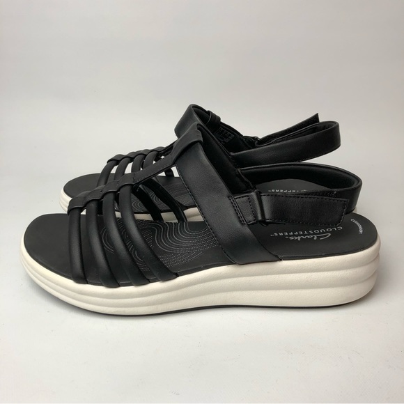Cloudsteppers by Clarks Drift Ease Black Sandals Size 10 - Picture 3 of 5
